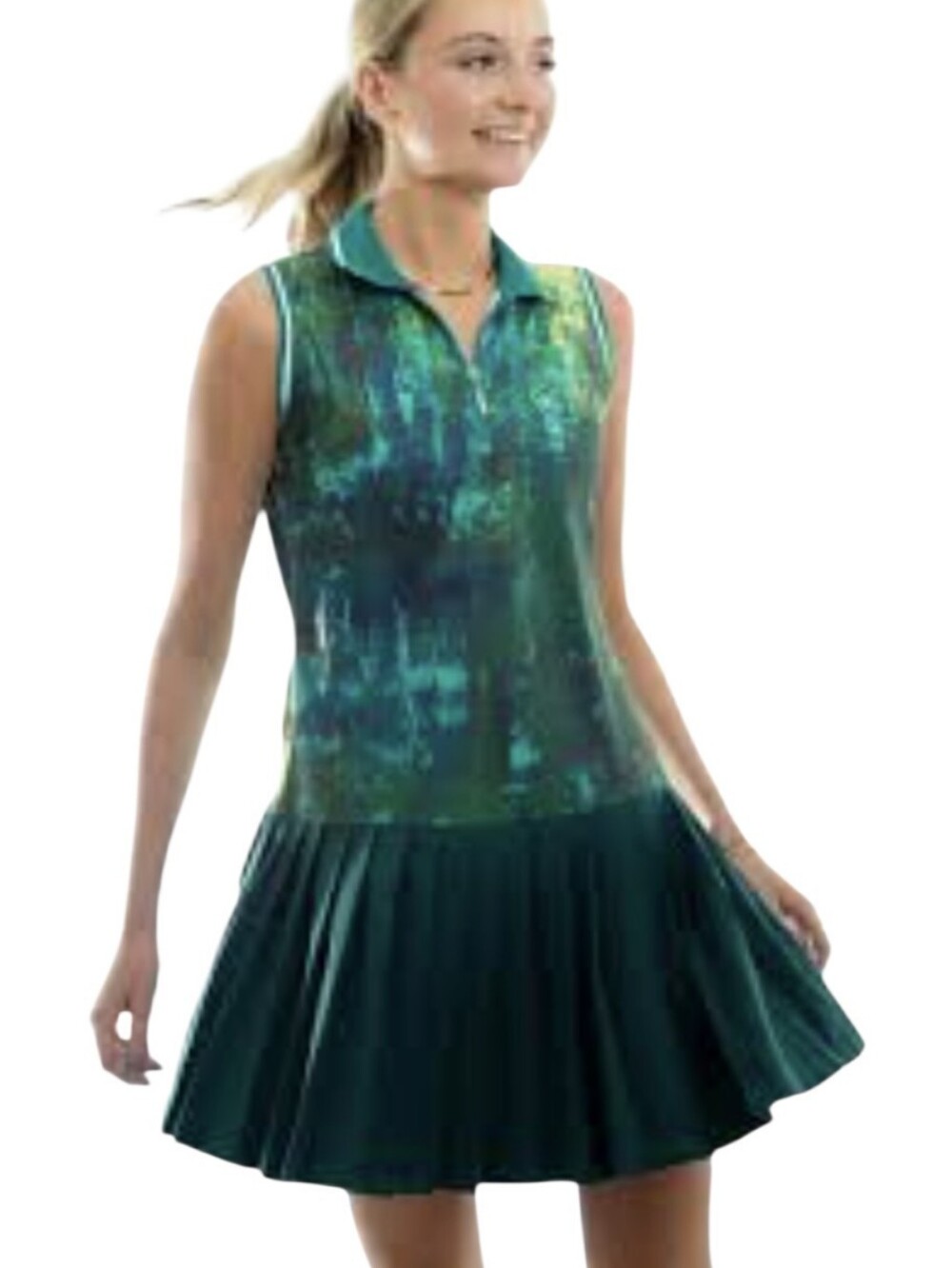 Famara Polo Pleated Golf Dress- L.    G65